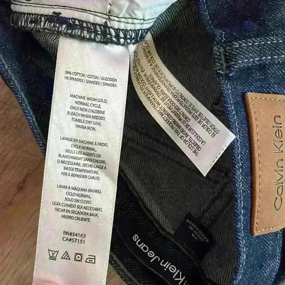 Calvin Klein High Rise Skinny Jeans Button Fly Dark Denim Size 25 - Picture 8 of 8